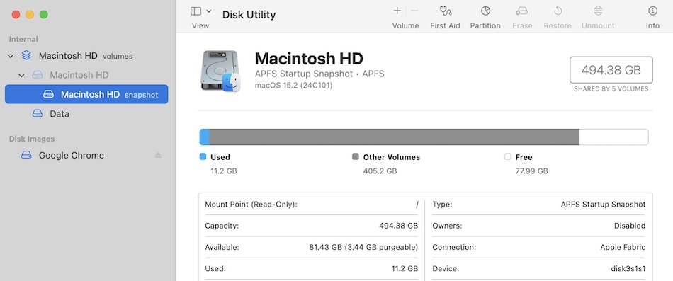 MacOS Disk Utility